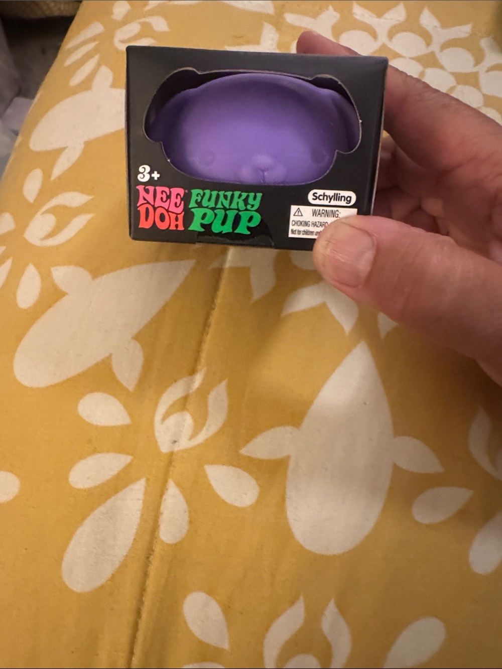 Schylling Nee Doh Funky Pup Purple Squishy Toy